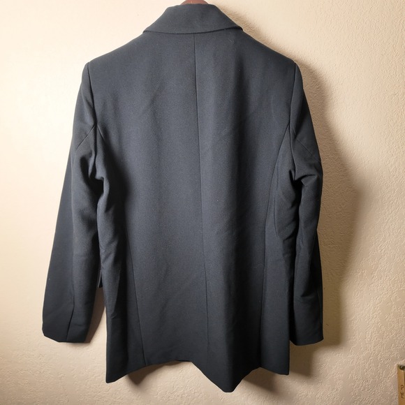 Abercrombie Fitch Dark Navy Single Button Blazer Jacket Womens Size Medium M - Picture 7 of 7